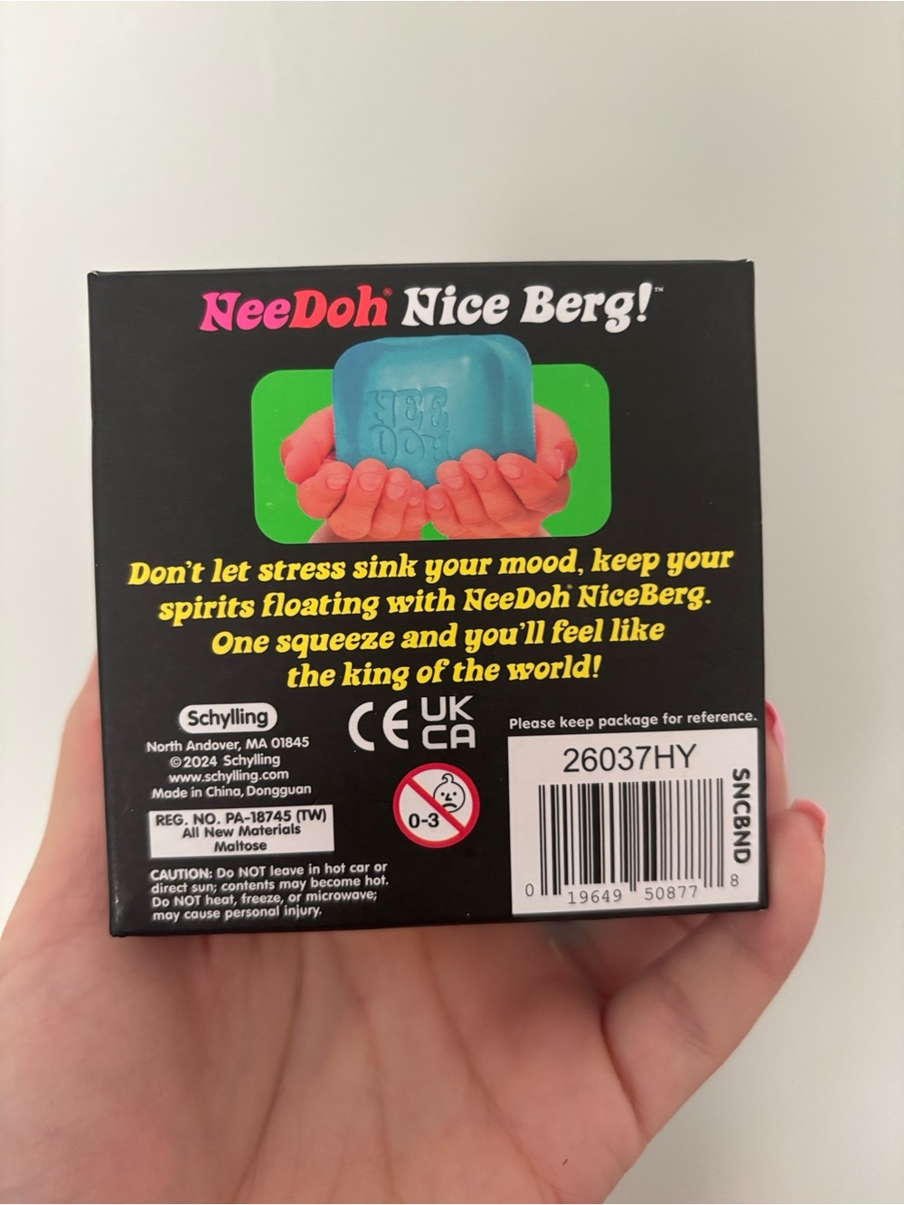 Authentic NeeDoh Schylling Nice Berg Kids Squishy Toy - Blue - Picture 3 of 3